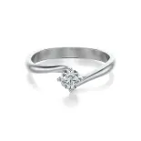 Pierścionek z białego złota z diamentem